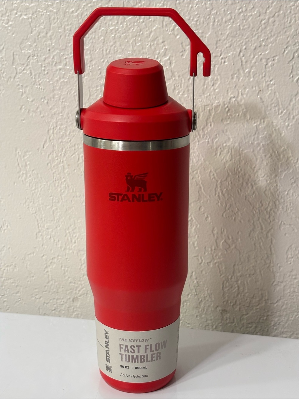Stanley Red Insulated Fast Flow Tumbler with Carry Handle